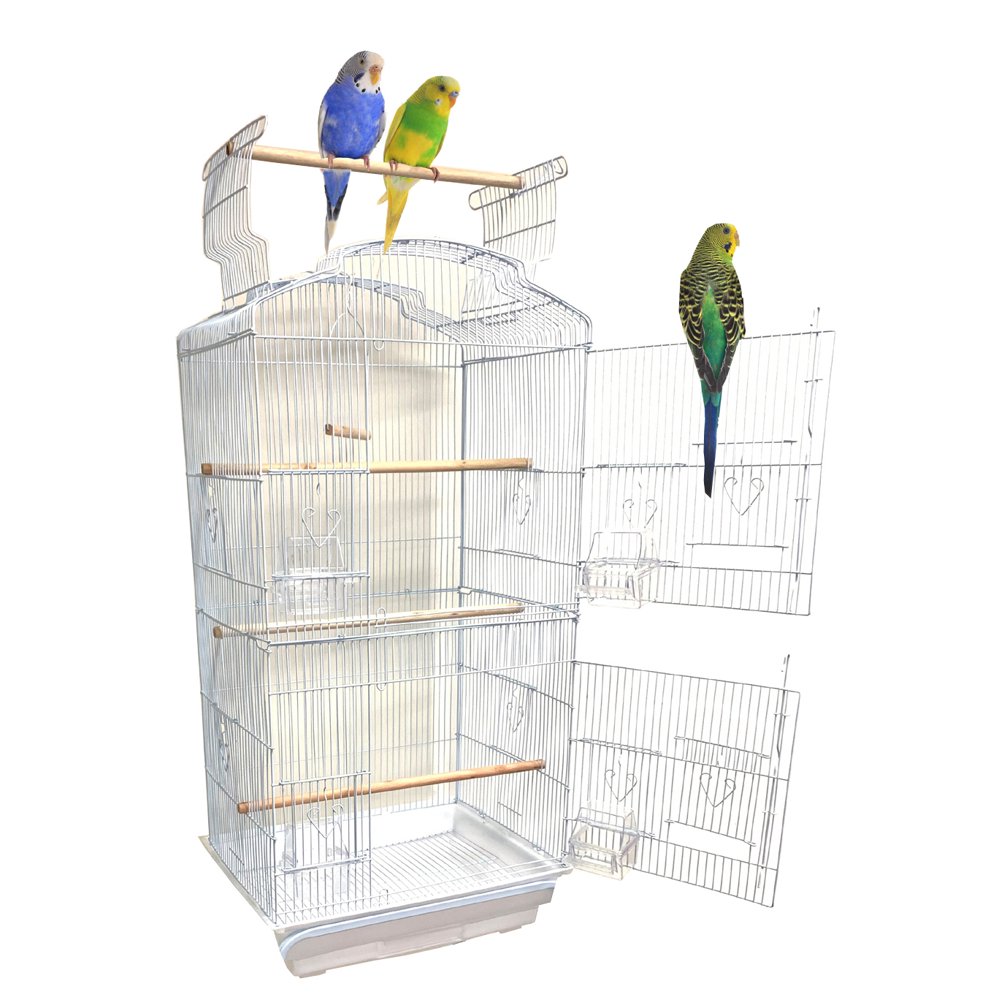36inch Portable Hanging Travel Open Top Bird Flight Cage for Parakeets