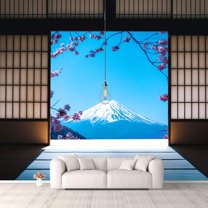 IDEA4WALL 4pcs Japanese Style Grid Door View Peel and Stick Wallpaper Removable Wall Murals Large Wall Stickers for Home Decoration, 66"x24"