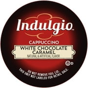 Indulgio Cappuccino, White Chocolate Caramel, 12-Count Single Serve Cup for Keurig K-Cup Brewers