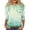 Light Green, variant on St Patty's Day Shirt Women Casual Plus Size 3/4 Sleeve Irish Clover Shirts 2026 Funny Saint Patrick's Tunic Tops