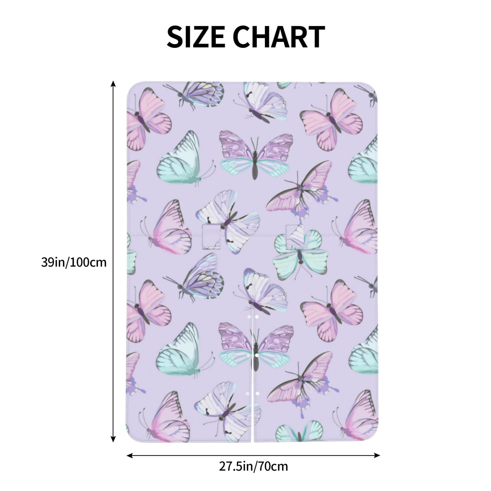 Naloa Purple Butterfly Baby Car Seat Cover, Breathable Baby Carrier Cover, Multiuse Baby Carrier Cover & Nursing Breastfeeding Cover