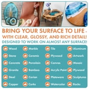 SmartArt Epoxy Resin 16 oz Kit | Easy to Use, Crystal Clear, Super Glossy, Durable, UV Resistant | for Arts & Crafts, Jewelry, Tabletops, Casting Molds, DIY - (8 oz + 8 oz)
