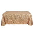 thumbnail image 2 of BalsaCircle 90" x 132" Big Payette Sequin Tablecloth Matte Champagne, 2 of 8