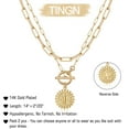 thumbnail image 2 of TINGN Gold Layered Initial Necklaces for Women 14K Gold Plated Layering Paperclip Link Choker Necklace Personalized Disc Initial Pendant Gold Necklaces for Women Jewelry Gifts, 2 of 6