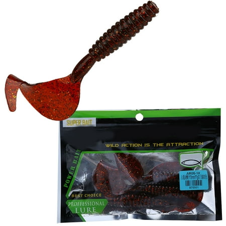 3-Pack Lure Set for Fishing Red 1# Soft Swimbaits with Jig Heads
