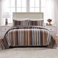 thumbnail image 5 of Greenland Home Fashions  Durango 100% Cotton Reversible Stripes Quilt Set Earth King - Cal King 3 Piece Cabin & Lodge, Mid-Century Modern, 5 of 5