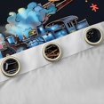 thumbnail image 4 of Manfei Vintage Train Kitchen Curtains,Colorful Railway Black Out Curtains Pack of 2 (42x63 Each), 4 of 7