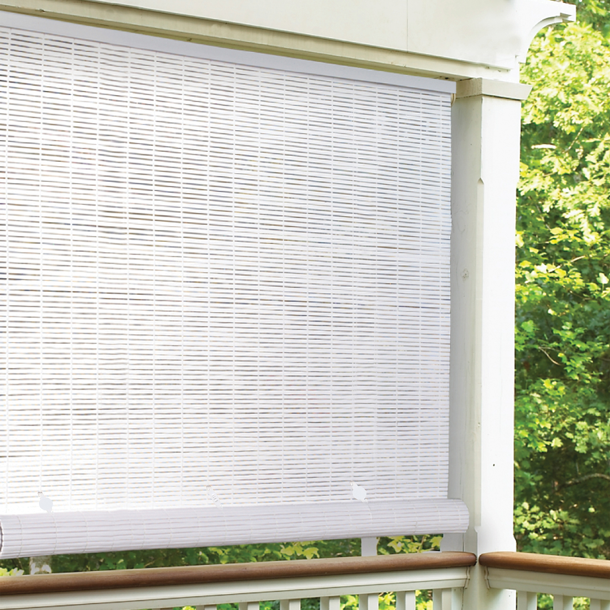 Radiance Cordless 1/4" PVC Roll-up White Outdoor Sun Shade, 3'x6', Multiple Sizes - image 2 of 5