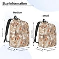 thumbnail image 2 of Vsdgher Woodland Animals in Neutral Tones Print Canvas Backpack Travel Rucksack Unisex Knapsack 15.7/17.7Inch Laptop Backpack for Work,College -Small, 2 of 5