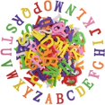 thumbnail image 1 of 200 Pieces Colorful EVA Self-Adhesive Foam Letter Alphabet Stickers, Children's DIY Crafts, Letter Learning Card/Room Decoration（Random Colors）, 1 of 7