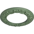 thumbnail image 3 of Ekena Millwork 12 1/4"OD x 7 1/2"ID x 7/8"P Ribbon with Bow Ceiling Medallion (Fits Canopies up to 7 1/2"), Hand-Painted Athenian Green, 3 of 6