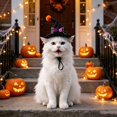 thumbnail image 6 of Cat Wizard Hat Pet Halloween - Adjustable Sorcerer Hat for Cats Small Dogs Cosplay(Black-7,13.5cm), 6 of 6