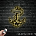thumbnail image 4 of Glowneon Anchor Metal Wall Decor, Navy Memorial Day Metal Wall Art, 4 of 5