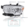thumbnail image 4 of Spec-D Tuning Left Driver Side Chrome Projector Headlight Compatible with 2016-2022 Toyota Tacoma with factory LED daytime running lights, 4 of 6