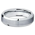 thumbnail image 2 of Silly Kings Jewelry 6mm Silver Brushed Tungsten Carbide Wedding Band Polished Beveled Edge Mens Womens Ring 10 (10), 2 of 3