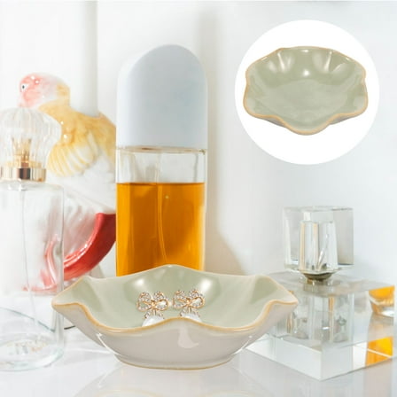 WRITWAA Ring Holder Dish Light Green Ceramic 1Pack