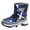 Dark Blue, variant on Zshosam Girls' Boots Boys & Girls Waterproof Winter Snow Boots for Little Kid/Big Kid Size 4,(Dark Blue Big Kids 4)