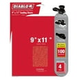 thumbnail image 3 of Diablo 9 in. L x 11 in. W 100 Grit Medium Aluminum Oxide Paper Sheet 4 pk, 3 of 3