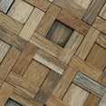 thumbnail image 4 of Ekena Millwork 11 7/8"W x 11 7/8"H x 3/4"P Freeport Boat Wood Mosaic Wall Tile, Natural Finish, 4 of 10