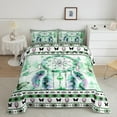 thumbnail image 2 of Hippie Dreamcatcher Full Comforter Set Green Ombre Bedding Set Full,Chic Butterfly Bedding Comforter Sets Watercolor Gradient Duvet Set,Exotic Style Tribal Aztec Quilted Comforter, 2 of 7