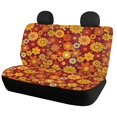 thumbnail image 5 of Psesaysky Retro 70s Floral Theme Car Seat Covers for SUV, 2 Pack Non-Slip Rear Bench Seat Covers Durable Comfortable Universal Cushion Protectors, 5 of 7
