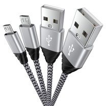 Hootek USB Charging Cable, 2 Pack Fast Charging Micro USB Charging Cord 6FT, Micro USB Cable Android Charging Cables, Phone Charger Cord High Speed Android Phone Charger Cable, White