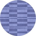 thumbnail image 1 of Ahgly Company Indoor Round Patterned Denim Blue Area Rugs, 4' Round, 1 of 6