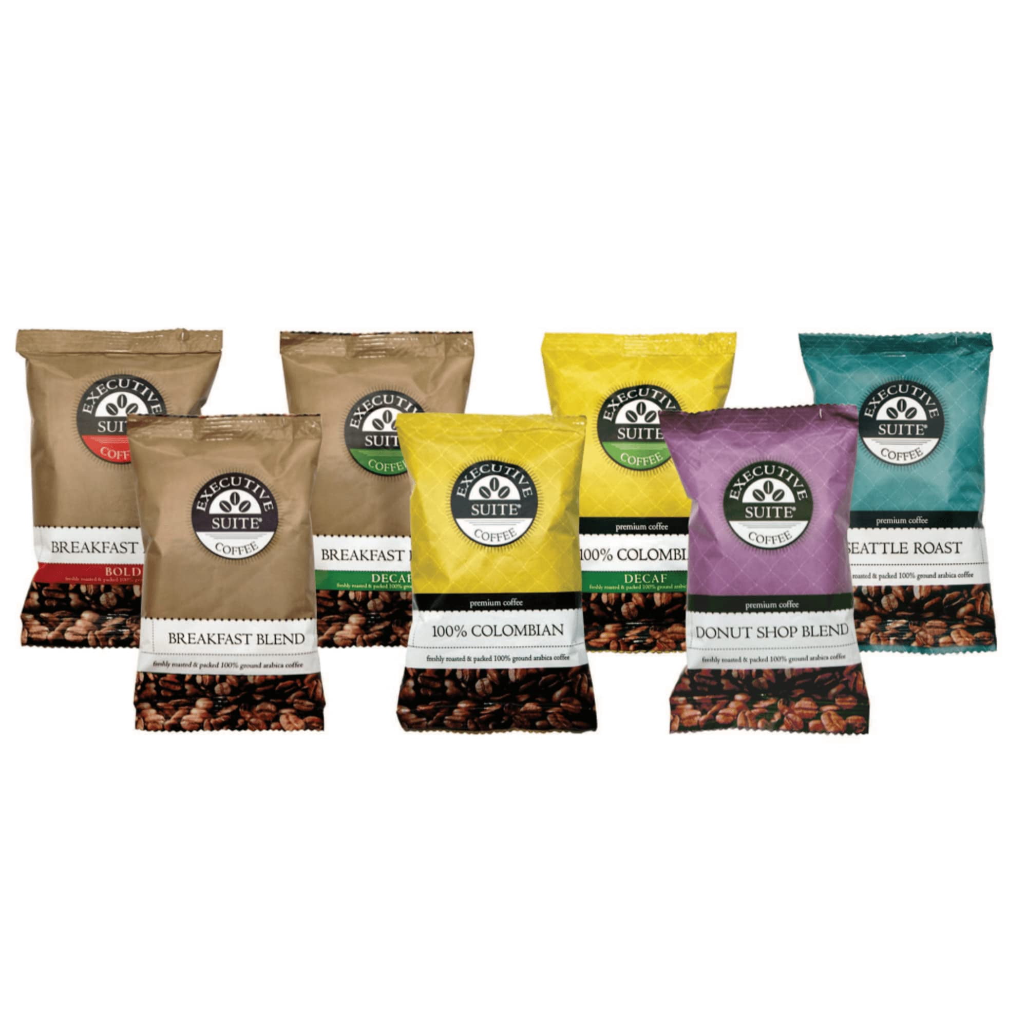 Executive Suite® Donut Shop Regular Blend Coffee, 2 Oz, Box Of 42