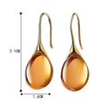thumbnail image 2 of Pendientes colgantes de piedra lunar ovalada para mujer, pendientes colgantes con piedra de nacimiento, joyería de boda, CHP, 2 of 5