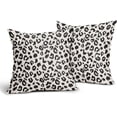 thumbnail image 2 of Leopard Pillow Covers 20x20 Inch Black and White Cheetah Animal Print Decorative Case Linen Square Cushion for Home Sofa Couch Bedroom Livingroom Patio (Pack of 2), 2 of 6