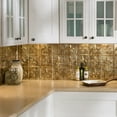 thumbnail image 5 of FASÄDE Fleur de Lis Decorative Vinyl Backsplash 15 sq ft Kit in Bermuda Bronze, 5 of 7