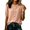 Pink, variant on Linen Tops for Women Round Neck Shirt 2026 Half Sleeve Top Double Button Lightweight Breathable Comfy Soft Loose Fit Casual Daily Tops by Yigetop Green L