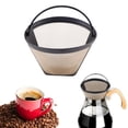 thumbnail image 1 of Reusable Coffee Filter, 2pcs Permanent Coffee Machine Filter for Manual Coffee Making, Paperless Drip Coffee with Removable Holder, 1 of 5