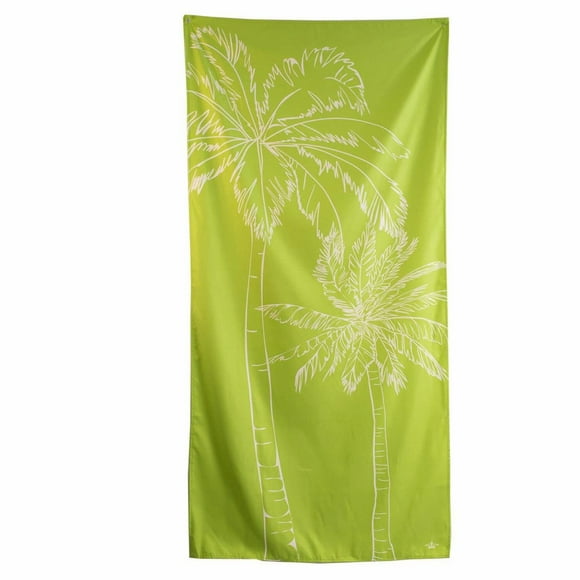UltraDry Microfiber Beach Towel - 34x70, Mazu Lime & White