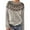Coffee #808, variant on Bovemsi Sweaters for Women Cozy Women's Knitted Isle Print Retro Sweater Casual Loose Crewneck Long Sleeve Cropped Pullover Tops Fall Sweaters