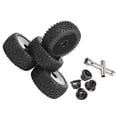 thumbnail image 1 of Front Rear Buggy Tires 1:10 Car Parts Accessories Wheel Rim Hex DIY Crawler Glued for HSP Black, 1 of 9