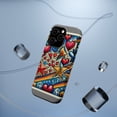 thumbnail image 5 of DistinctInk MagSafe Tough Case for Apple iPhone 15 Pro Max (6.7" Screen) - Vibrant Street Art Pattern: Hearts, Stars, Peace Signs! - Tempered Glass Back, 5 of 6