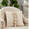 thumbnail image 4 of Fennco Styles Woven Striped Tassel Decorative Cotton Throw Pillow Cover 20" W x 20" L - Natural Textured Cushion Case for Home, Couch, Bedroom, Living Room and Office Décor, 4 of 4