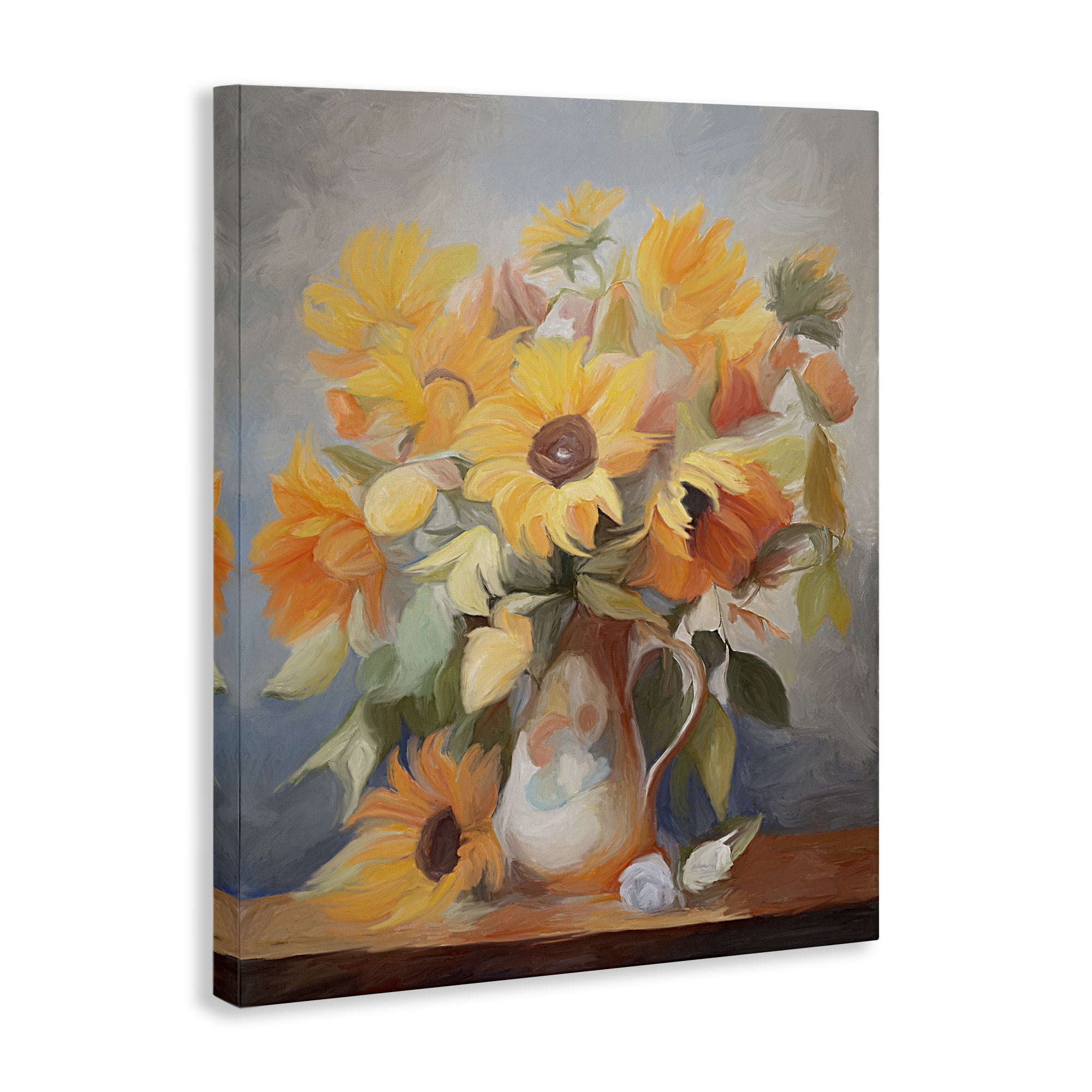 Stupell Industries Bright Sunflower Medley Botanical & Floral Painting Gallery Wrapped Canvas Art Print Wall Art, 24 x 30
