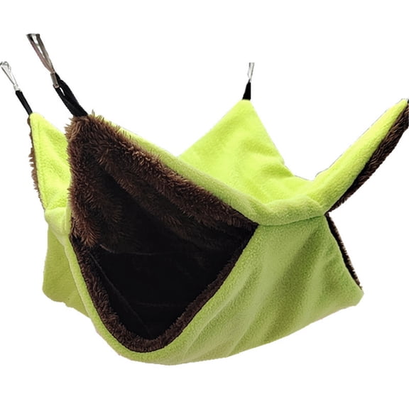 Greeniant Jaula pequeña para mascotas, hamaca colgante segura, exquisita artesanía, hamaca para hámster colgante, jaula para hámster, cama Hábitats y jaulas para animales pequeños verde