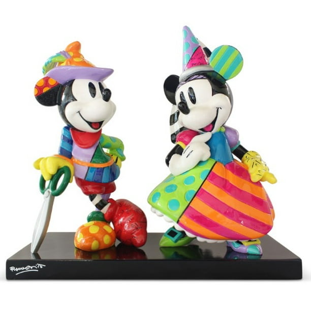 Romero Britto Disney Mickey and Minnie Mouse Figurine 6006080 New - Walmart.com - Walmart.com