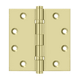 thumbnail image 2 of Deltana DSB45B3-UNL Ball Bearings Solid Brass 4 1/2-Inch x 4 1/2-Inch Square Hinge, 2 of 2