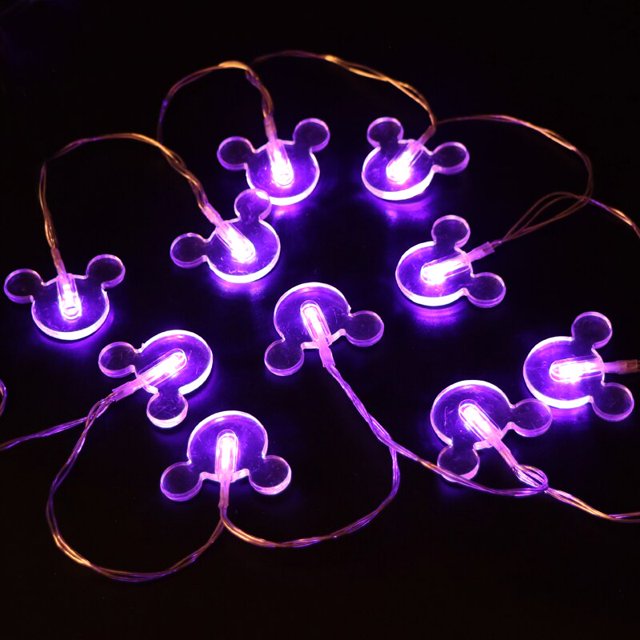Mickey Mouse LED Christmas Lights Curtain Garland Home Outdoor Playground Wedding Garden Party Patio Street New Year Decorationno battery Gao Jinjia LED
