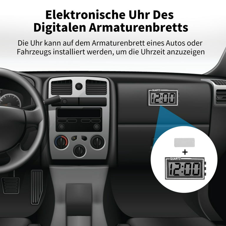 Auto Elektronische Uhr Dashboard Digital Display Uhr Selbstklebende Mini-Uhr