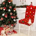 thumbnail image 6 of 6Pcs Christmas Chair Covers Red Green Polka Dot Dining Chair Slipcover Xmas Removable Seat Covers for Home Kitchen Hotel Restaurant Decor, 6 of 7