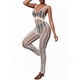 thumbnail image 3 of Txlixc Suéter de playa de mono femenino suéter de playa transparente hueco sólido cuello V sin mangas mono largo bañador bikini Txlixc  moda, 3 of 7