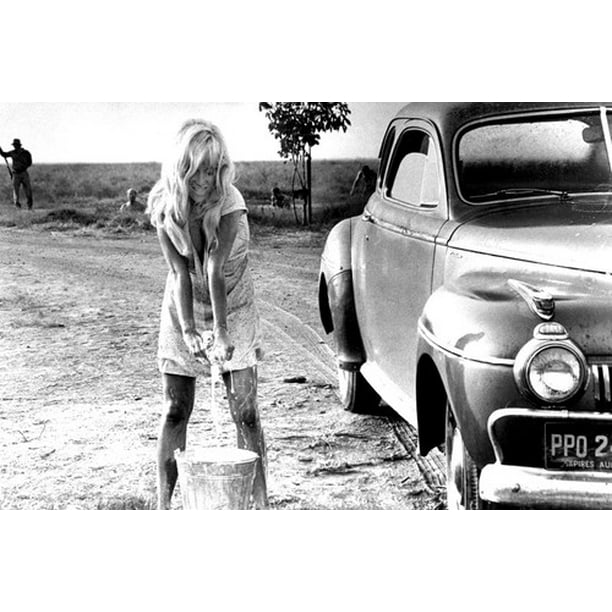 Cool Hand Luke Joy Harmon In Wet Dress Sexy As She Washes Car 24x36 Poster Walmart Com Walmart Com