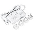 thumbnail image 1 of Convertidor de voltaje TESSAN de 220 V a 110 V con 4 enchufes USB y 3 AC, 1 of 8