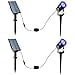 thumbnail image 3 of T-SUNUS 2 Pack Solar Landscape Spotlights - Blue, Waterproof Garden Spot Lights with 9.8ft Cable, 2000mAh Solar Panel, Auto On/Off for Garden, Driveway, Pathway, Pool Area, 3 of 4