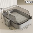thumbnail image 2 of Kitty Sandbox Cat Litter Box Semi-enclosed Splashproof Cat Tray Cat Toilet Cleaning Basin Supplies Pet Toilet Kitten Tray Bedpan, 2 of 5